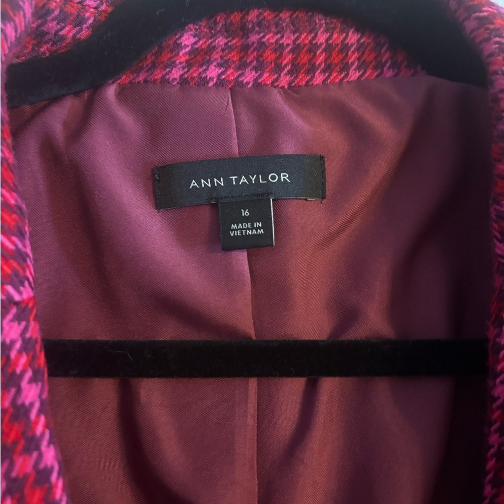 Ann Taylor The Greenwich Blazer In Houndstooth size 16 - Picture 4 of 4